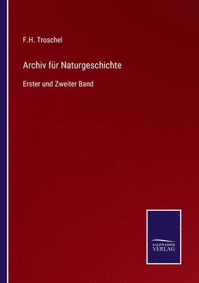 bokomslag Archiv für Naturgeschichte