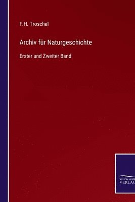 bokomslag Archiv für Naturgeschichte