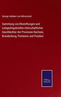 bokomslag Sammlung von Ehestiftungen und Leibgedingsbriefen ritterschaftlicher Geschlechter der Provinzen Sachsen, Brandenburg, Pommern und Preuen