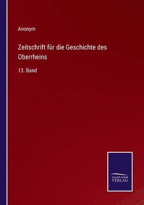 bokomslag Zeitschrift fr die Geschichte des Oberrheins