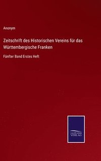 bokomslag Zeitschrift des Historischen Vereins fr das Wrttembergische Franken