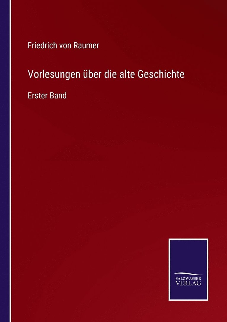 Vorlesungen über die alte Geschichte