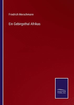 bokomslag Ein Gebirgsthal Afrikas