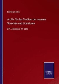 bokomslag Archiv fr das Studium der neueren Sprachen und Literaturen