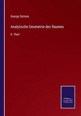 bokomslag Analytische Geometrie des Raumes