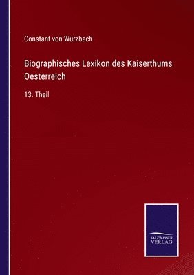 bokomslag Biographisches Lexikon des Kaiserthums Oesterreich