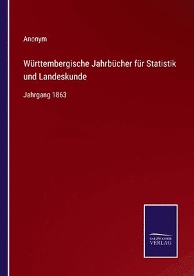 bokomslag Wrttembergische Jahrbcher fr Statistik und Landeskunde