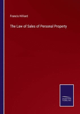 bokomslag The Law of Sales of Personal Property