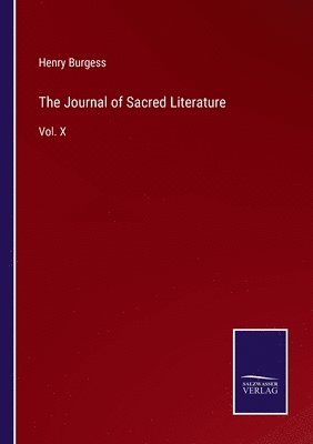 bokomslag Journal of Sacred Literature