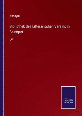 bokomslag Bibliothek des Litterarischen Vereins in Stuttgart