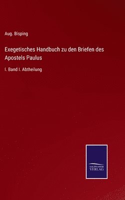 bokomslag Exegetisches Handbuch zu den Briefen des Apostels Paulus