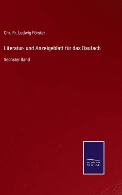 bokomslag Literatur- und Anzeigeblatt für das Baufach