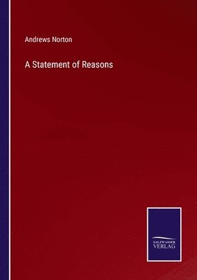 Andrews Norton - Statement of Reasons, Häftad
