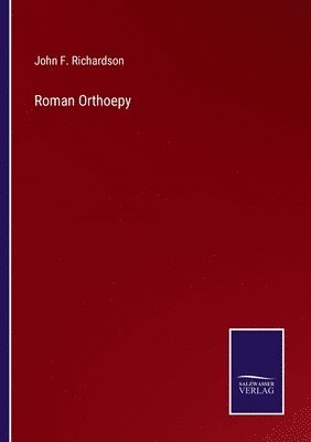 bokomslag Roman Orthoepy