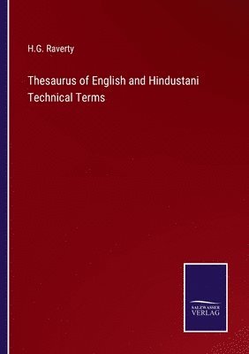 Thesaurus of English and Hindustani Technical Terms 1