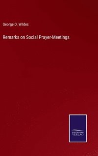 bokomslag Remarks on Social Prayer-Meetings