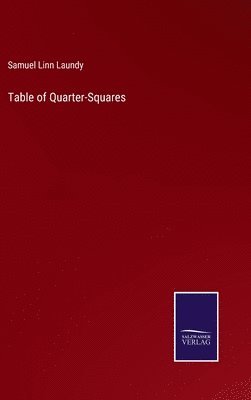 bokomslag Table of Quarter-Squares