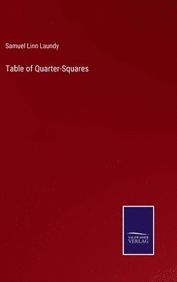 Table of Quarter-Squares 1
