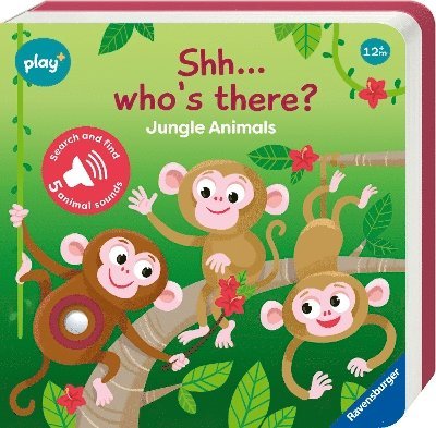 Ravensburger Play+ Infant & Toddler - ShhhWho's there? Jungle Animals My First Seek and Find Sound Book 1