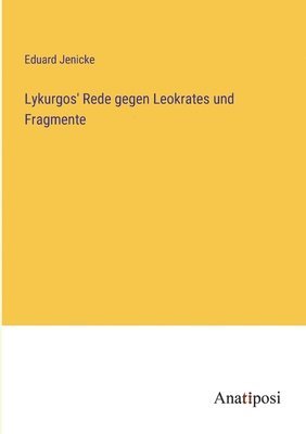 bokomslag Lykurgos' Rede gegen Leokrates und Fragmente