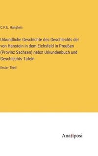 bokomslag Urkundliche Geschichte des Geschlechts der von Hanstein in dem Eichsfeld in Preußen (Provinz Sachsen) nebst Urkundenbuch und Geschlechts-Tafeln