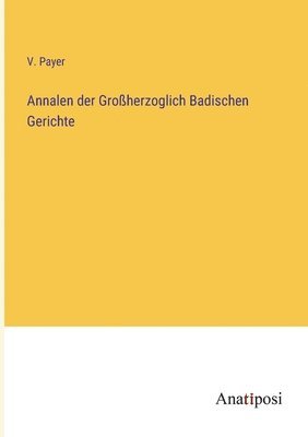 V Payer, V. Payer - Annalen der Großherzoglich Badischen Gerichte, Häftad