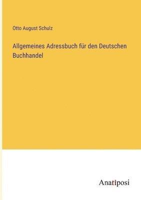 bokomslag Allgemeines Adressbuch für den Deutschen Buchhandel