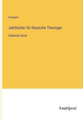 bokomslag Jahrbucher fur Deutsche Theologie