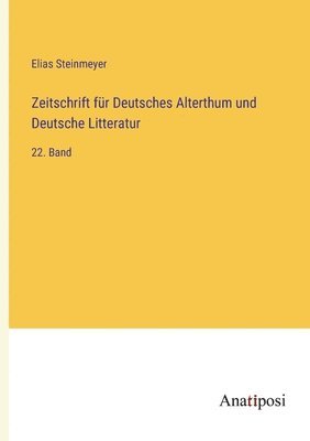bokomslag Zeitschrift für Deutsches Alterthum und Deutsche Litteratur