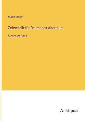 bokomslag Zeitschrift fur Deutsches Alterthum