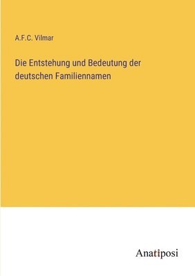 bokomslag Die Entstehung und Bedeutung der deutschen Familiennamen