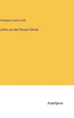 bokomslag Lehre von der Person Christi