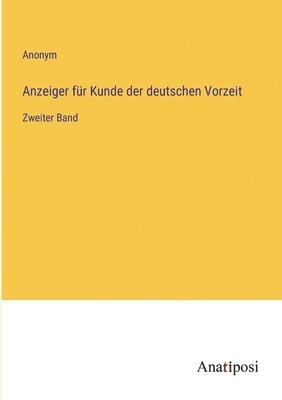 bokomslag Anzeiger für Kunde der deutschen Vorzeit