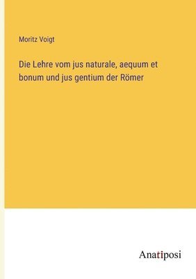 bokomslag Die Lehre vom jus naturale, aequum et bonum und jus gentium der Rmer