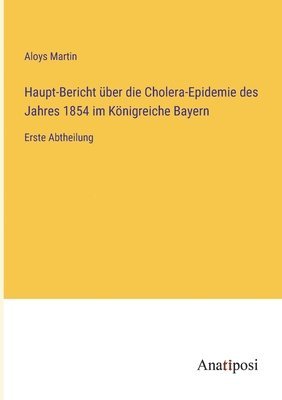 bokomslag Haupt-Bericht über die Cholera-Epidemie des Jahres 1854 im Königreiche Bayern