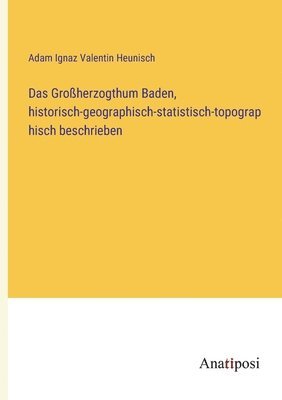 bokomslag Das Groherzogthum Baden, historisch-geographisch-statistisch-topographisch beschrieben
