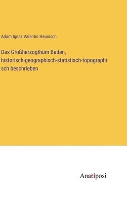 bokomslag Das Groherzogthum Baden, historisch-geographisch-statistisch-topographisch beschrieben