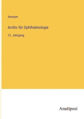 bokomslag Archiv fr Ophthalmologie