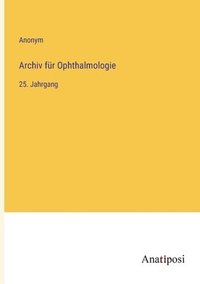 bokomslag Archiv fr Ophthalmologie