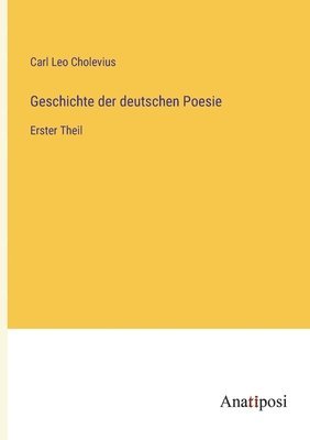 bokomslag Geschichte der deutschen Poesie