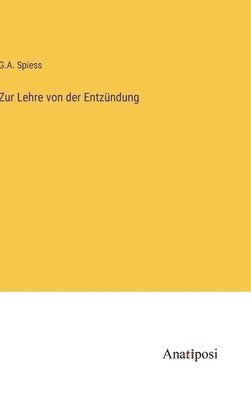 bokomslag Zur Lehre von der Entzündung