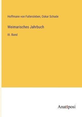 bokomslag Weimarisches Jahrbuch