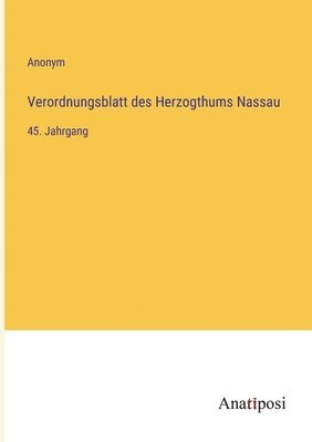 Verordnungsblatt des Herzogthums Nassau 1