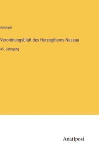 bokomslag Verordnungsblatt des Herzogthums Nassau