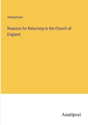 bokomslag Reasons for Returning to the Church of England