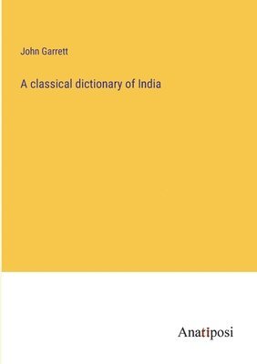 bokomslag classical dictionary of India