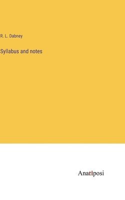 bokomslag Syllabus and notes
