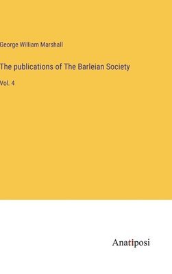 bokomslag publications of The Barleian Society