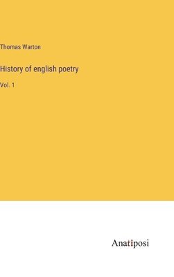 History of english poetry 1