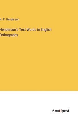 bokomslag Henderson's Test Words in English Orthography
